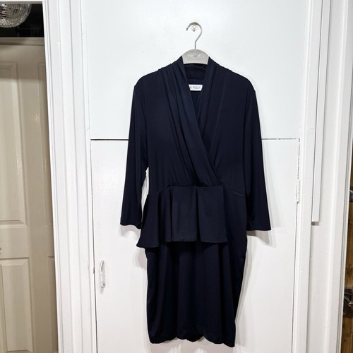 The fold dress navy stretch - navy,