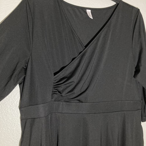 Women black v neck - black, v-neck