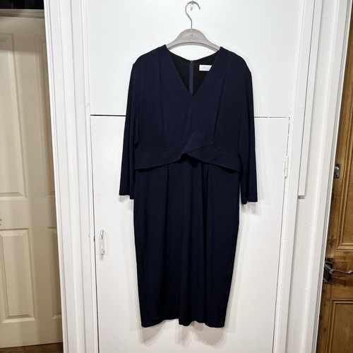 The fold dress navy - the, jersey