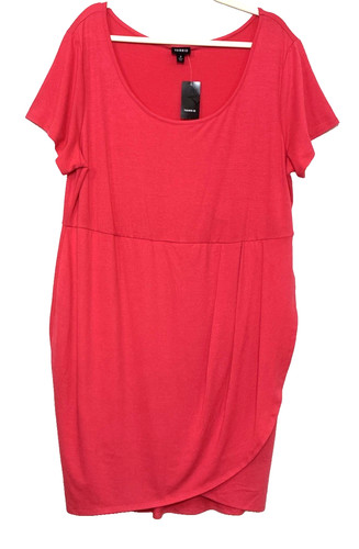 Torrid dress coral pink draped - dress,